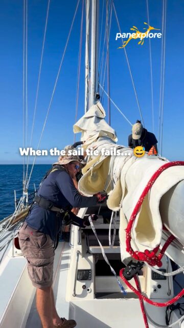 When a sail tie fails you 🫪

Expect the unexpected, stay focused, and keep moving forward on Sea Dragon

Have you ever had to do a quick fix on deck mid-sail? 💬

#Panexplore #SVSeaDragon #SailingLife #OffshoreSailing #OceanAdventure #SailingSkills #SeaLife #SailingCommunity