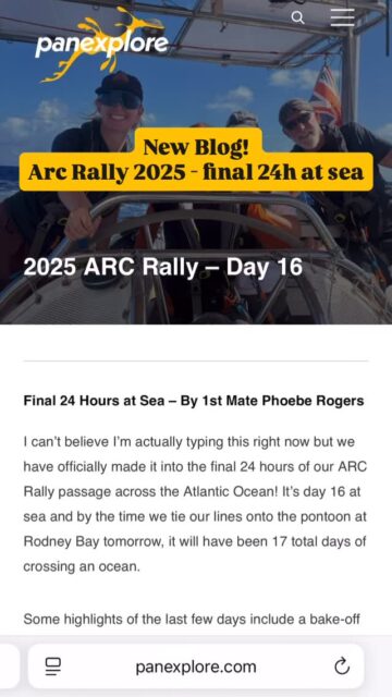 Some emotional words from our 1st mate @phoebe.unfurled for their final 24h at sea before reaching St Lucia as part of the @arc_rally
Well done crew!!!