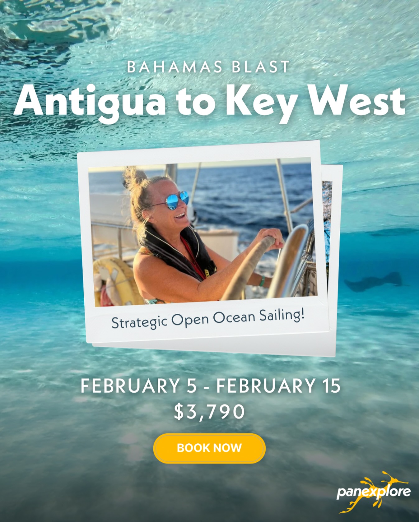 New Sailing Expedition Open 🌊

Bahamas Blast, a hands-on offshore sailing expedition aboard SV Sea Dragon, running Feb 5–15, 2026, starting at $3,790.

This is a true blue-water sailing experience, not a cruise. 

Sail from Antigua to Key West, navigating long offshore legs, busy shipping lanes, and evolving weather systems while building real-world seamanship skills alongside an experienced expedition crew.
Expect overnight passages, rotating watch systems, navigation practice, sail handling, and confidence-building miles — ideal for aspiring sailors, adventure travelers, and anyone seeking an immersive Caribbean sailing expedition with purpose.

Safety, seamanship, and meaningful miles are always our top priorities.

👉 Book your berth: Link in bio
📆 Feb 5–15, 2026
💰 $3,790 all-inclusive onboard experience

#Panexplore #SailingExpedition #BahamasSailing #OffshoreSailing #BlueWaterSailing