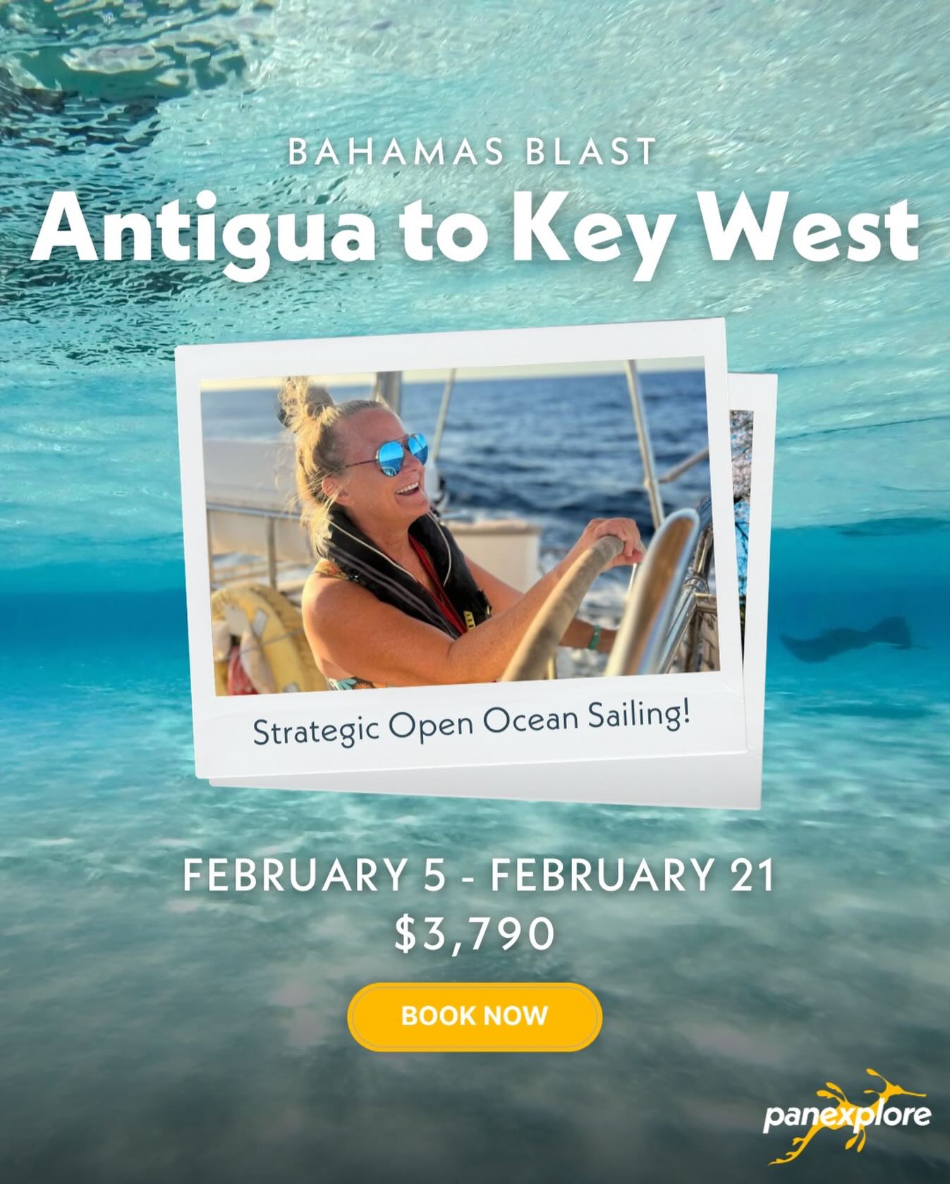 New Sailing Expedition Open 🌊

Bahamas Blast, a hands-on offshore sailing expedition aboard SV Sea Dragon, running Feb 5–15, 2026, starting at $3,790.

This is a true blue-water sailing experience, not a cruise. 

Sail from Antigua to Key West, navigating long offshore legs, busy shipping lanes, and evolving weather systems while building real-world seamanship skills alongside an experienced expedition crew.
Expect overnight passages, rotating watch systems, navigation practice, sail handling, and confidence-building miles — ideal for aspiring sailors, adventure travelers, and anyone seeking an immersive Caribbean sailing expedition with purpose.

Safety, seamanship, and meaningful miles are always our top priorities.

👉 Book your berth: Link in bio
📆 Feb 5–15, 2026
💰 $3,790 all-inclusive onboard experience

#Panexplore #SailingExpedition #BahamasSailing #OffshoreSailing #BlueWaterSailing