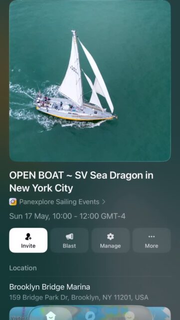 💌 YOU’RE INVITED! Join us for @panexplore Open Boat Tour NYC Edition 🗽 in Brooklyn Bridge Marina, NYC on Sunday 17 May from 10am to 12noon - it’s FREE to attend, do RSVP tho! 

🔗 RSVP link in BIO

#openboat #SailingAdventure #OffshoreSailing #SailingTrip #AdventureTravel