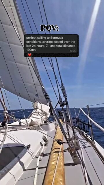 You know life is good onboard when that’s the update!