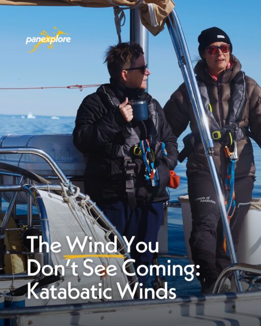 Not all dangerous winds arrive with a storm front. โ๏ธ
Katabatic winds form when cold, dense air builds over glaciers or mountains and rushes downhill toward the sea. As the air funnels through fjords, valleys, and narrow coastal passages, it can accelerate into powerful offshore gusts with little warning.
These winds are common near steep glacial coastlines in places like Antarctica, Greenland, Patagonia, Alaska, Iceland, and Norway. One of the biggest dangers is how quickly conditions can change, with calm anchorages turning hazardous within minutes, even under clear skies.
Experienced sailors watch for early warning signs like:
๐ Cold air descending from mountain slopes
๐ Rapid drops in temperature
๐ Strange ripples or โcatโs pawsโ moving across otherwise calm water
๐ Clouds pouring over ridgelines
๐ Increasing gusts during nighttime or early morning cooling
In areas known for katabatic winds, crews often adjust routes, reduce sail early, and avoid anchoring near steep valleys or glacier fronts, since conditions can shift rapidly, especially after sunset. For expedition sailors, understanding the surrounding landscape is often just as important as reading the forecast.
Have you ever experienced weather changing suddenly at sea?
#Panexplore #SailTheWorld #OffShoreLife #SailingInstagram #SailingTips #SailTrip