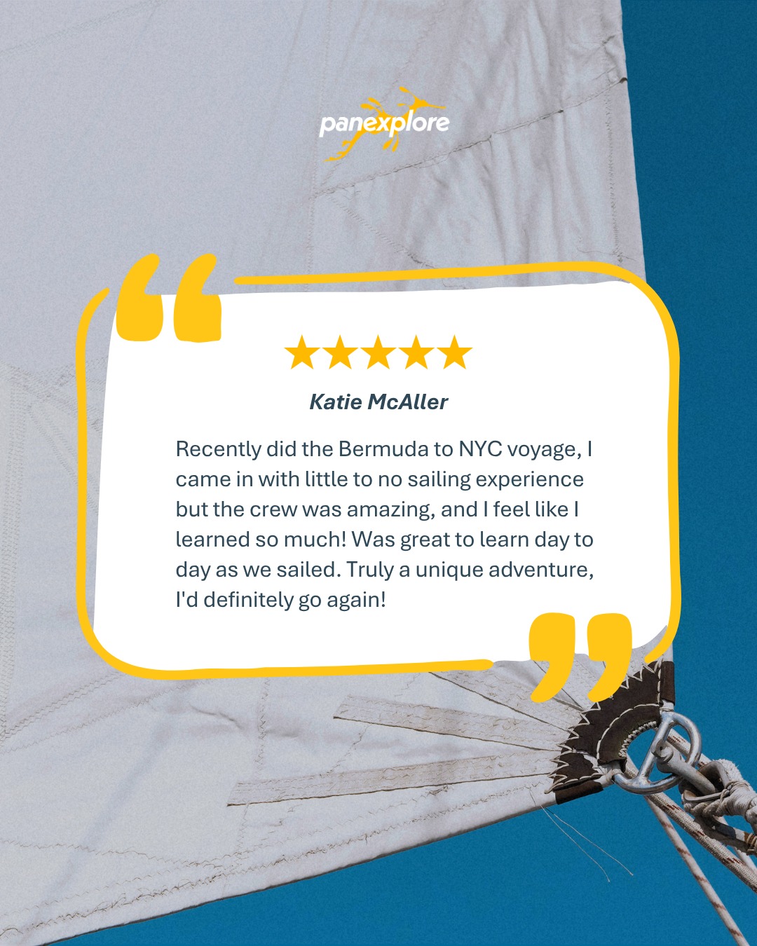 A voyage is one thing. Learning to sail along the way makes it something else. 

We’re so glad you enjoyed the voyage, learned along the way, and would do it all again. We’d be happy to have you back on board anytime! 🌊

#Panexplore #Sailing #SailingInstagram #DreamTravel #OceanAdventures